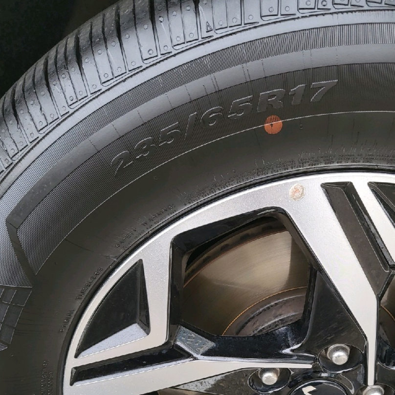 Tire sidewall OCR sample